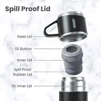 Steel Vacuum Flask Set with 3 Steel Cups – Premium Travel & Home Combo
