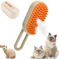 Handle Pet Steam Brush – 2-in-1 Grooming & Cleaning Brush for Cats & Dogs