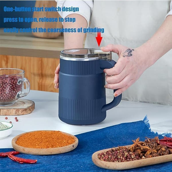 Spice Grinder with Handle – Multifunctional Electric Grinder for Kitchen Use