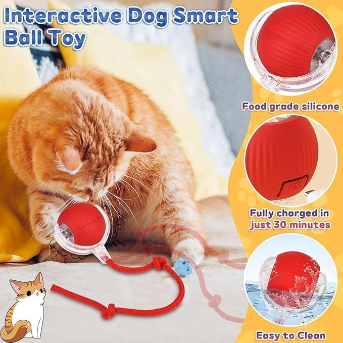 Automatic Cat Teaser Ball – Smart Interactive Motion Toy for Cats