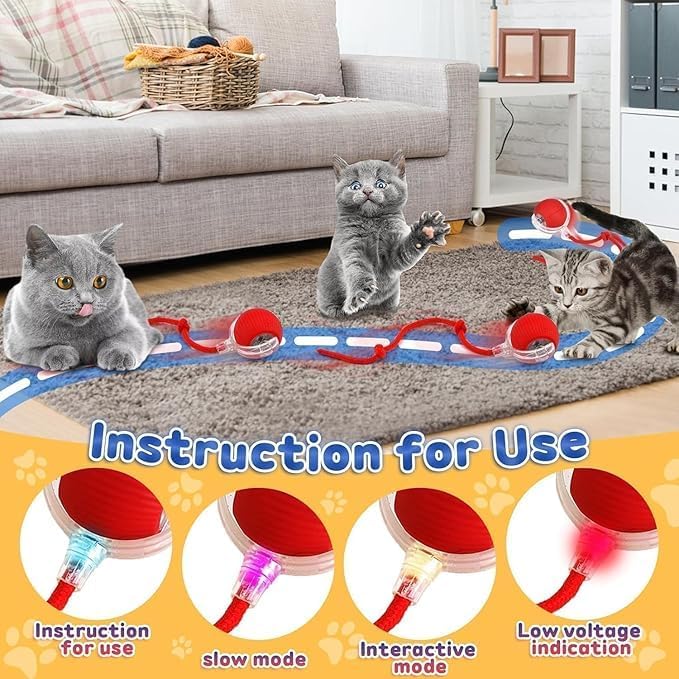Automatic Cat Teaser Ball – Smart Interactive Motion Toy for Cats
