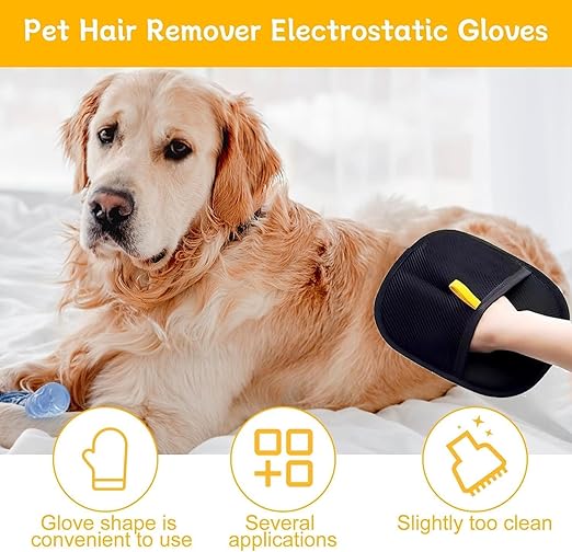 Pet Hair Remover Glove – Gentle Grooming & Shedding Brush for Cats & Dogs